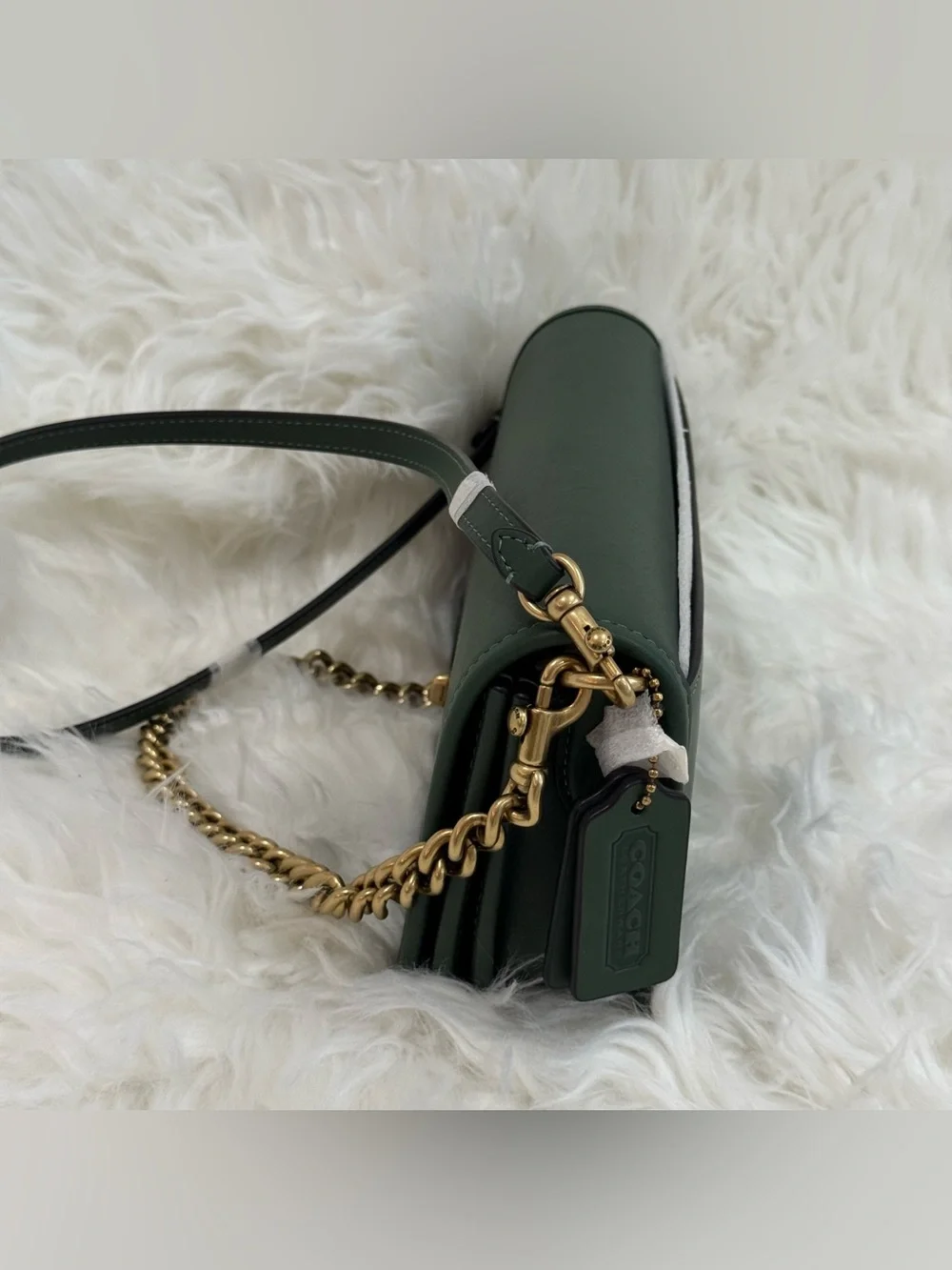 Coach Dinky 1974 Limited Re-Edition Green Glovetanned Leather Bag NWOT